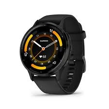Garmin Venu® 3 Slate Stainless Steel Bezel with Black Case and Silicone Band 